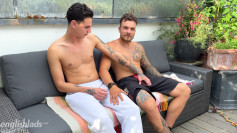 Young Straight Hunk gets his 1st Man Suck & his Huge Uncut Cock Squirts Cum Everywhere!
