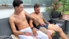 Young Straight Hunk gets his 1st Man Suck & his Huge Uncut Cock Squirts Cum Everywhere!
