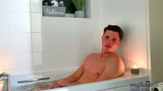 Straight Young Muscular Hunk Wanks his Uncut Cock in the Bath Home Alone & Shoots Big!