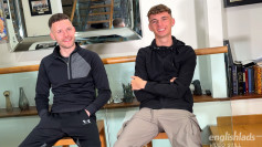 Young Straight Mates Wank their Big Uncut Cocks Next to Each Other & Shoot Cum Everywhere!