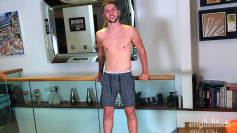 Young Straight & Handsome Tennis Player Shows off his Muscles & Wanks his Huge Uncut Cock