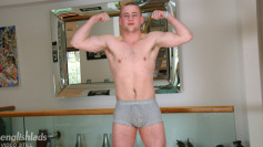 Young Straight Stud Ned Shows off his Muscular Body & Wanks his Uncut Cock! 