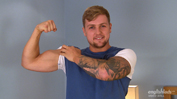 Muscular Personal Trainer Ralph Enjoys Flexing his Muscles & his Uncut Cock!