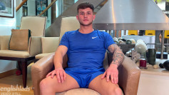 Young Straight Gym Stud Shows off his Ripped Body & Wanks his Big Uncut Cock & Cums!