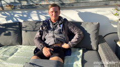 Young Straight Tennis Player Wanks his Uncut Cock on a Sunny Rooftop & Shoots for England!