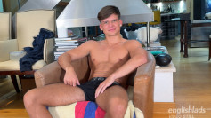 Young Ripped Stud Shows off his Lean Muscles & Wanks his Rock Hard Cock & Cums!
