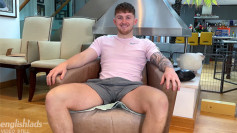 Young Straight Footballer Shows off his Fit Body & Wanks his Uncut Cock & Cums!