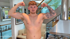 Young Straight Footballer Shows off his Fit Body & Wanks his Uncut Cock & Cums!
