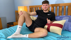 Young Straight Footballer gets Wanked & Spanked & Shows his Hairy Hole & Cums Everywhere!