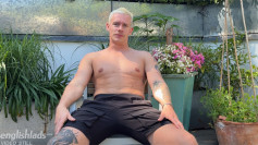 Straight Muscular Rugby Hunk Experiments with a Dildo & his Massive Uncut Cock Covers him in Cum!