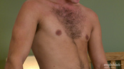 Horny Young Hairy Stud Rudy Shows off his Mighty Uncut Erection & Fires Cum Over his Head!