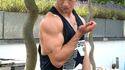 Confident Str8 Hunk Scott - Shows Off His Muscular Body and Shoots a Massive Load!