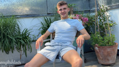 Straight Young & Lean Seb Wanks his Uncut Cock Outside & his Hairy Hole is Rubbed & he Cums!