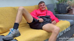 Young Straight Footballer Pumps his Hairy Hole with a Dildo & his Huge Uncut Cock Squirts Everywhere!