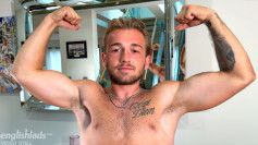 Young Straight & Hairy Footballer Shows off his Muscular Body & Hard One!