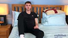 Straight Young & Slim Lad Theo Wanks his Huge 8 Inch Uncut Cock & Shoots his Load!