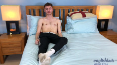 Straight Young & Slim Lad Theo Wanks his Huge 8 Inch Uncut Cock & Shoots his Load!