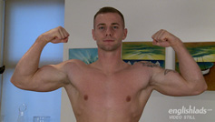 Straight Young Athlete Thomas Shows us his Muscles & Rock Hard Uncut Cock & Shoots Big!