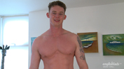 Tall Straight Lad Tom Wanks his 9 Inch Cock and Explodes on his Abs