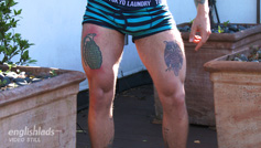 Young Rugby Stud Travis Shows his Ripped Body, Big Uncut Cock and Shoots Loads of Cum!