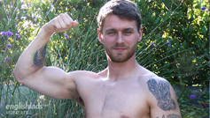 Young Rugby Stud Travis Shows his Ripped Body, Big Uncut Cock and Shoots Loads of Cum!