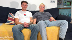 Straight Rugby Hunk gets his 1st Man Wank & Suck & Shoots a Huge Load of Cum!