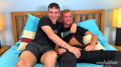 Young & Horny Lads Wank Each Other's Big Uncut Cocks & Troy gets Covered in Cum!