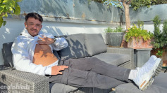 Young Straight Horny Lad Wanks his Rock Hard Uncut Cock on a Sunny Rooftop & Fires a Huge Load of Cum!