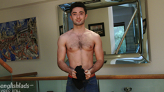 Hunky and Hairy Will Strips Down, Wanks his Big Uncut Cock and Shoots his Load!