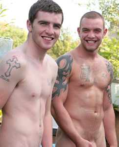 Englishlads.com: Andy brings his Brother Patrick along - & What a Hard Uncut Cock he Has!