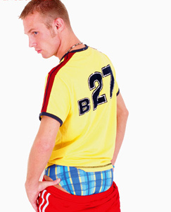 Englishlads.com: Blond Exhibionist Toby Shows off his Very Hard Uncut Erection