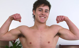 One of our Horniest Models, Joel & His Impressive “Ab Slapping” Erection! 
