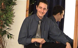 Straight Hunk Jez Strips from his Suit & Jizzes a Big Load