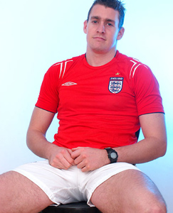 Englishlads.com: Straight hunk Tod strips out of his tight rugby shorts and works his thick cock