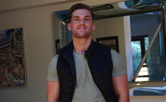 Young Personal Trainer Frankie Foster Shows his Big Muscles & Big Uncut Cock!