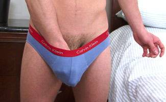 One of our Horniest Models, Joel & His Impressive “Ab Slapping” Erection!