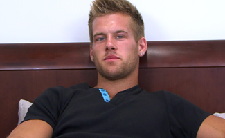 Str8 Hunk Jon Saunders - Dildo's his Ass for the First Time!