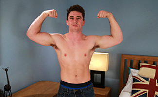 Horny Rugby Hunk Louis Shows Off His Hairy Body and Wanks His Uncut Cock Until he Cums!