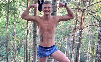 Young Straight Ukrainian Stud Wanks his Uncut Cock  in the Forest & Squirts Loads of Cums! EL Premium