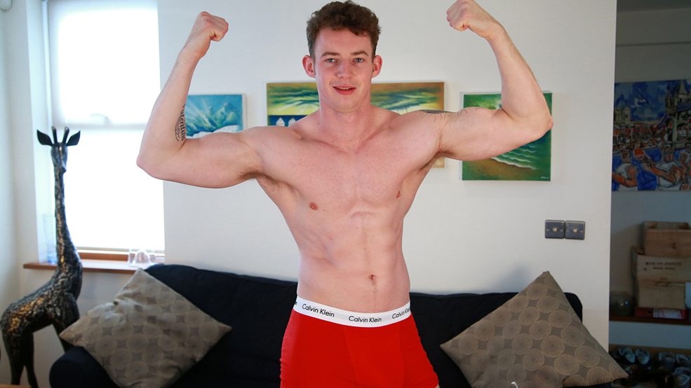 Tall & Muscular New Lad Tom Shows us his Massive 9 Inch Uncut Cock!