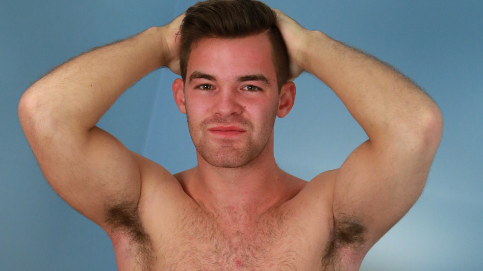 Bonus Video of Travis' Photo Shoot where This Hairy Lad Plays with a few Dildos!