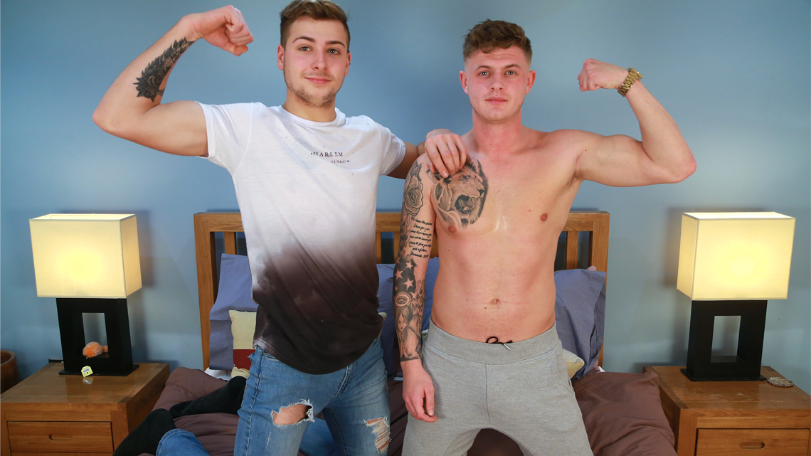 Bonus Video of Jack & Jack's Photo Shoot - Straight Lads Wank Each Other and Shoot Over Themselves!