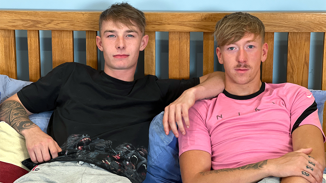 Straight Young Jay Fucks his Best Mate's Tight Hole & Both Lads Uncut Cocks Explode with Cum!